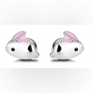 Mini Cute Rabbit Stainless Steel Stud Earrings